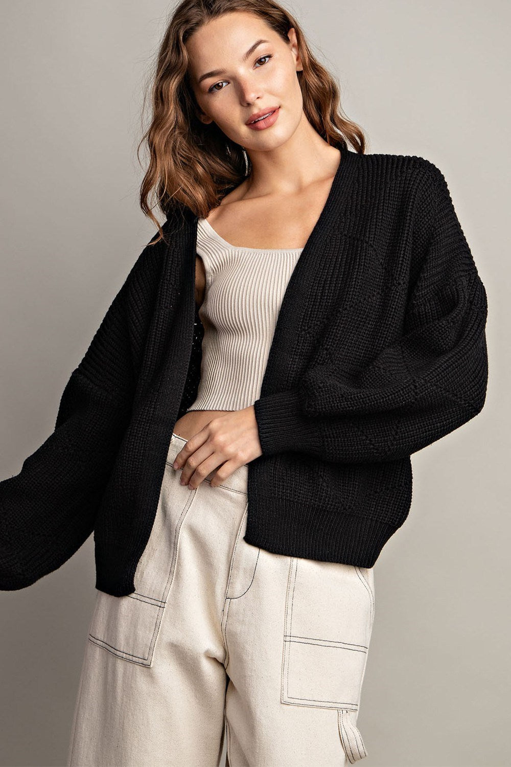 Puff Sleeve Cardigan