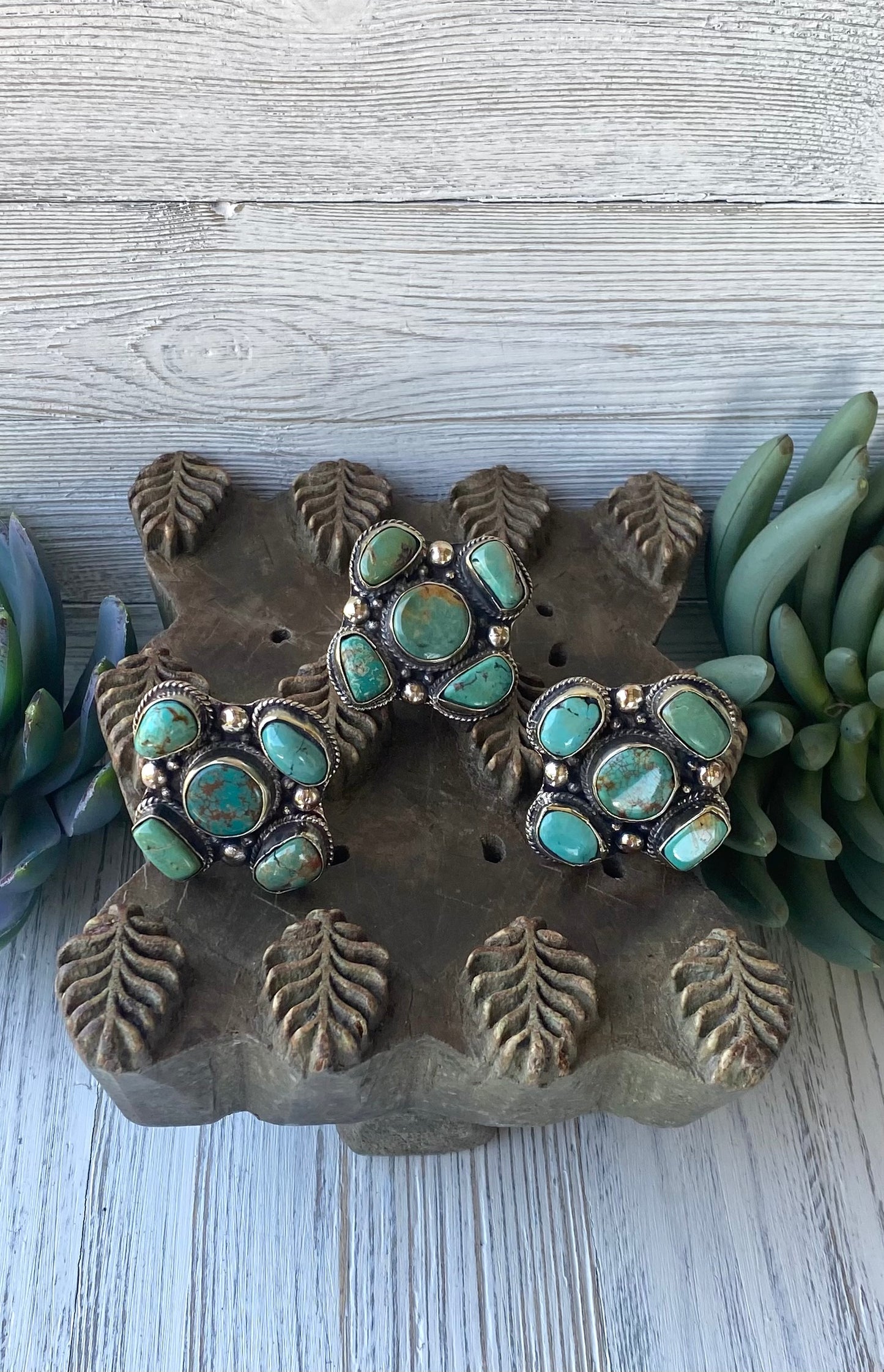 Genuine Turquoise Square Ring