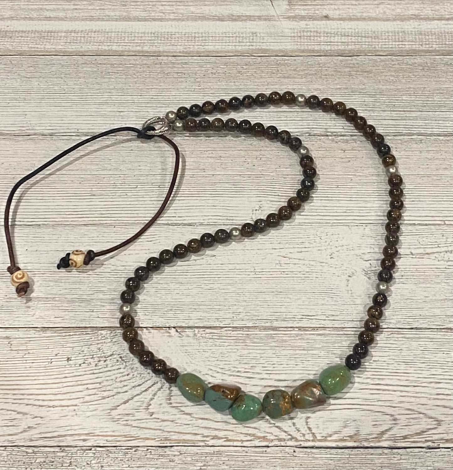Green Turquoise Beaded Hatband