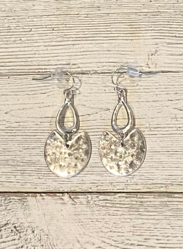 Wedge Cut Hammered Earrings. 3 colors