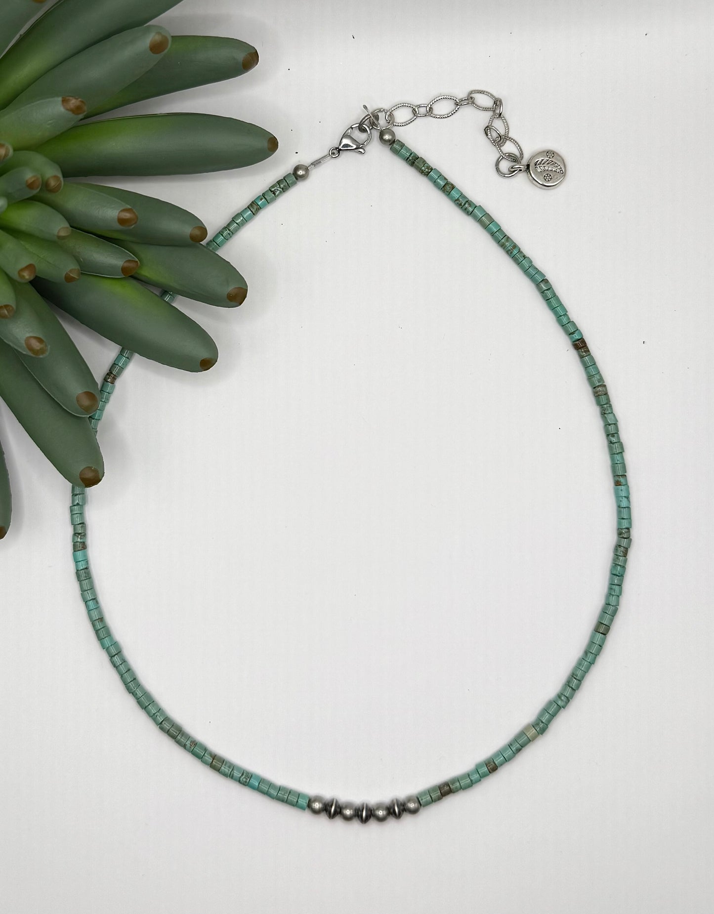 Heishi & Silver Pearl Necklace