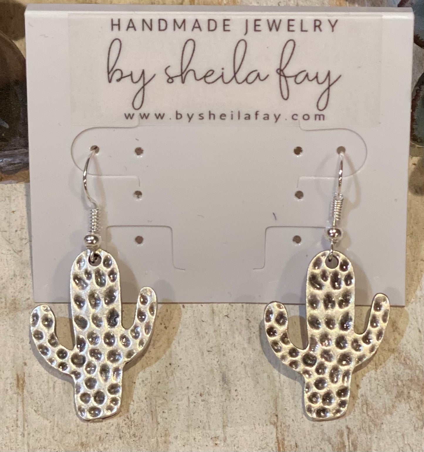 Hammered Cactus Earrings