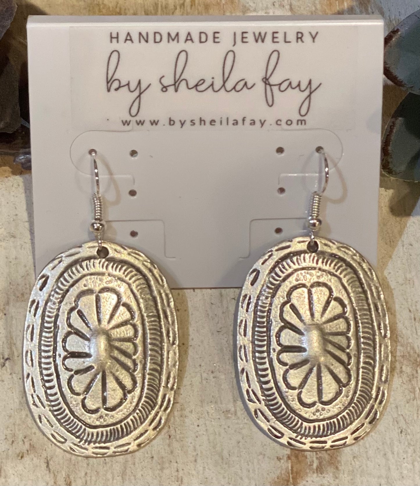 Artisan Silver Concho Earrings