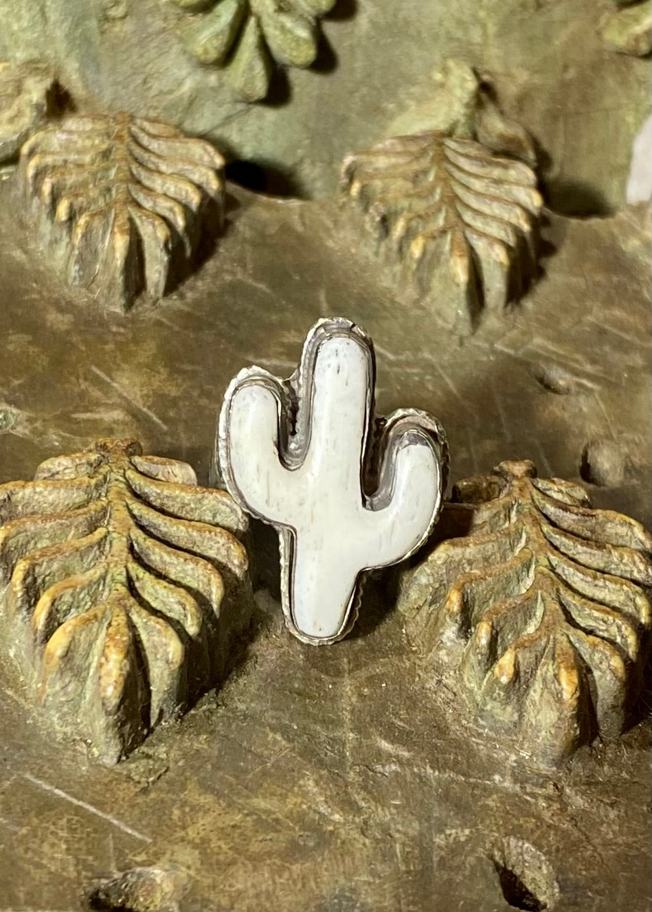 Bone White Cactus Ring