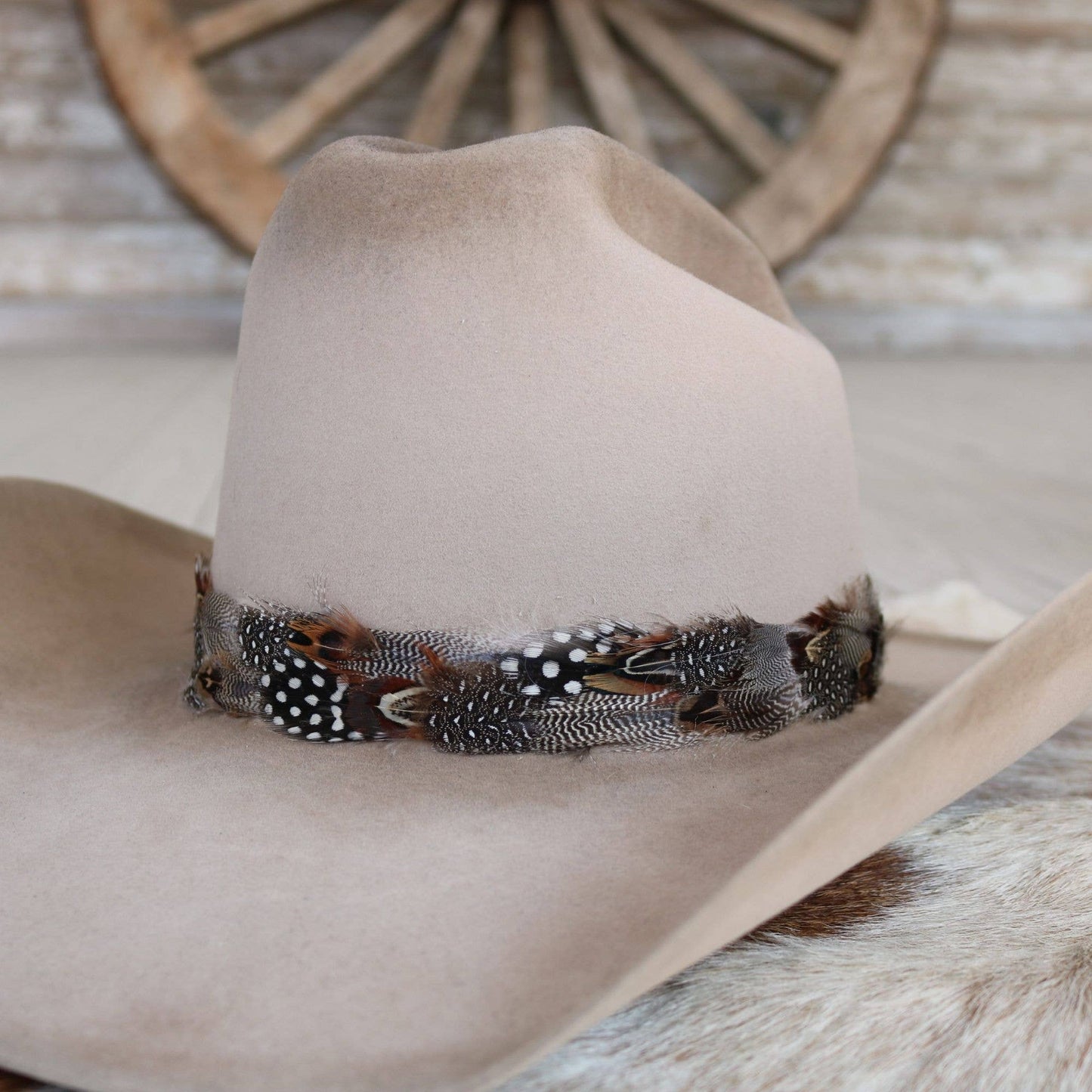 Western Feather Spotted Eagle Hat Band