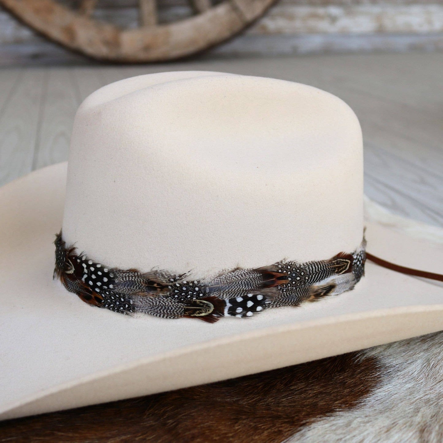 Western Feather Spotted Eagle Hat Band