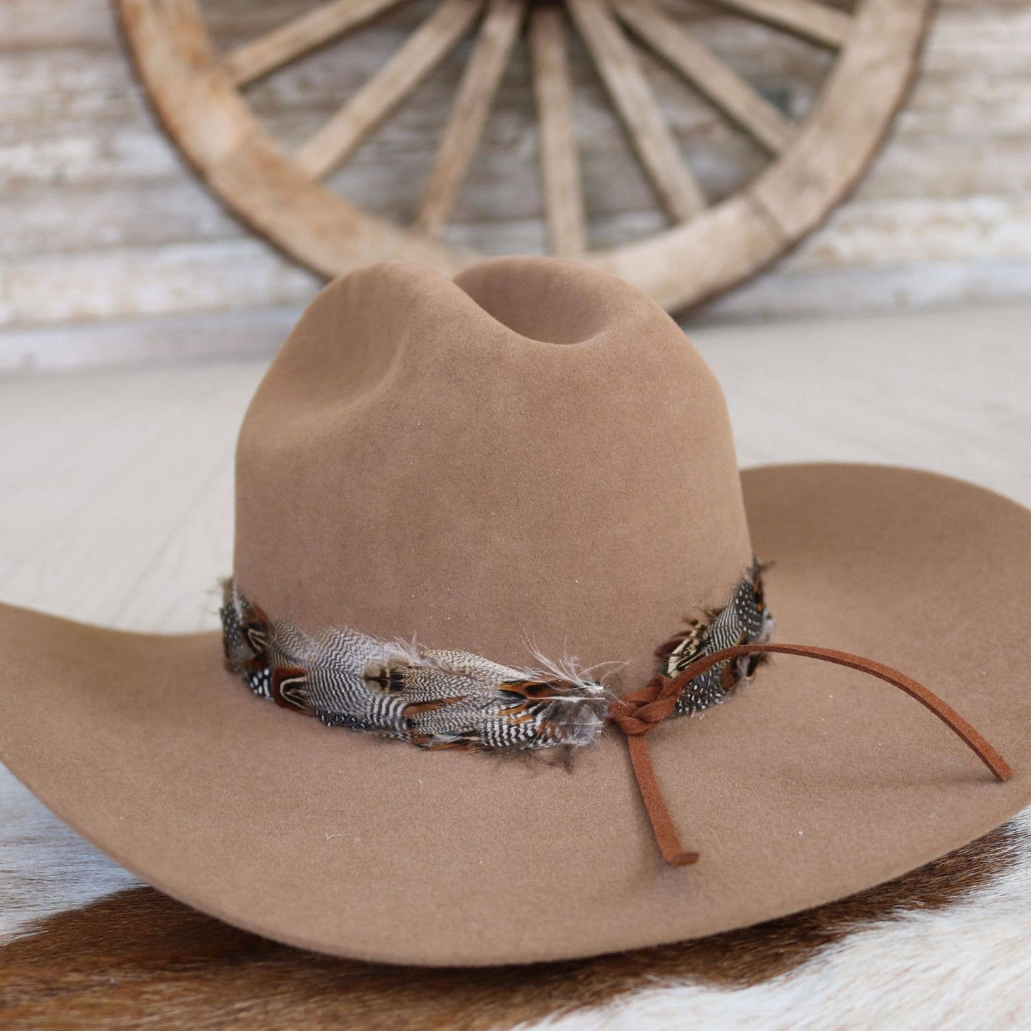 Western Feather Spotted Eagle Hat Band
