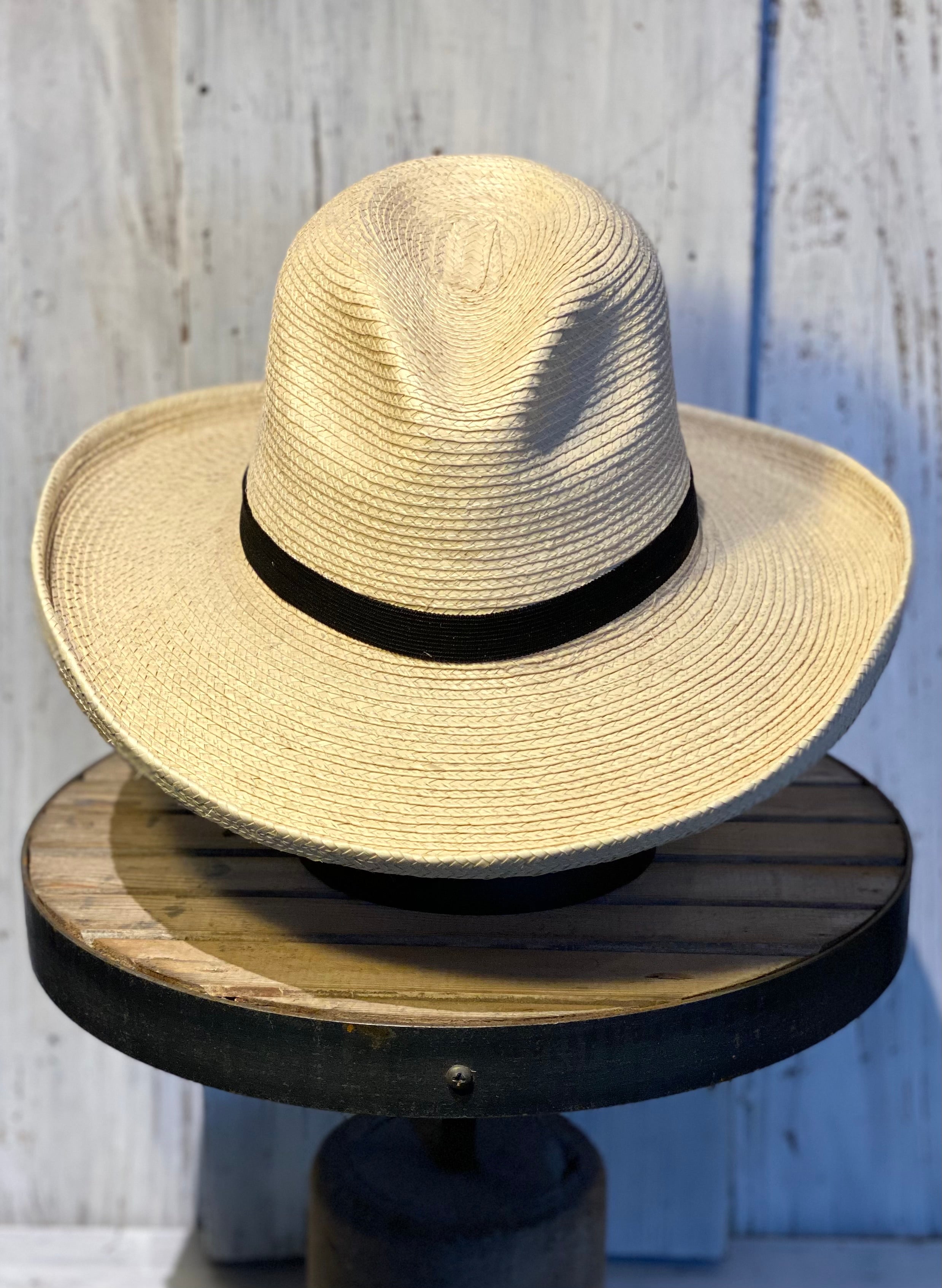 Men's SunBody Hats Gus Wide Brim Guatemalan Palm Leaf Straw Hat: Size: 7 3/8 Natural