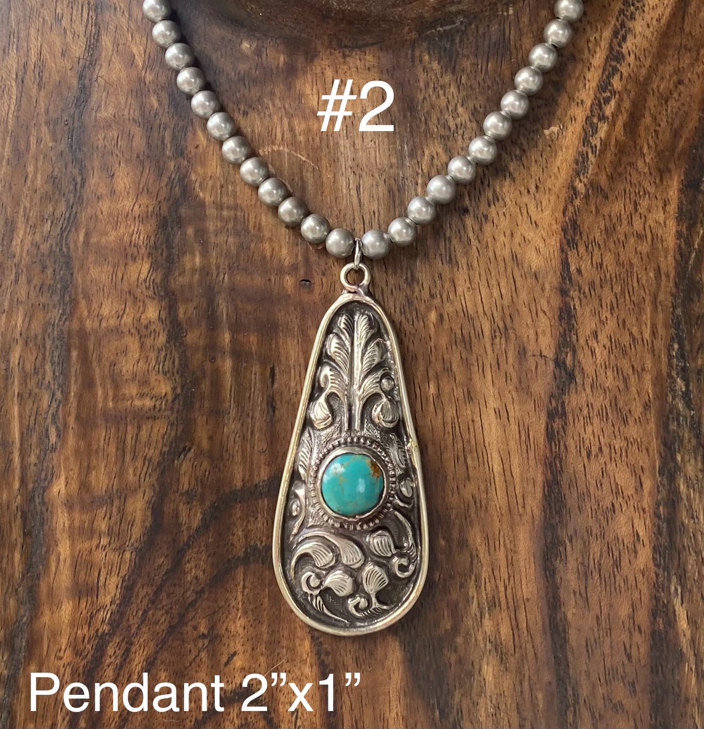 Western Turquoise Teardrop Necklace