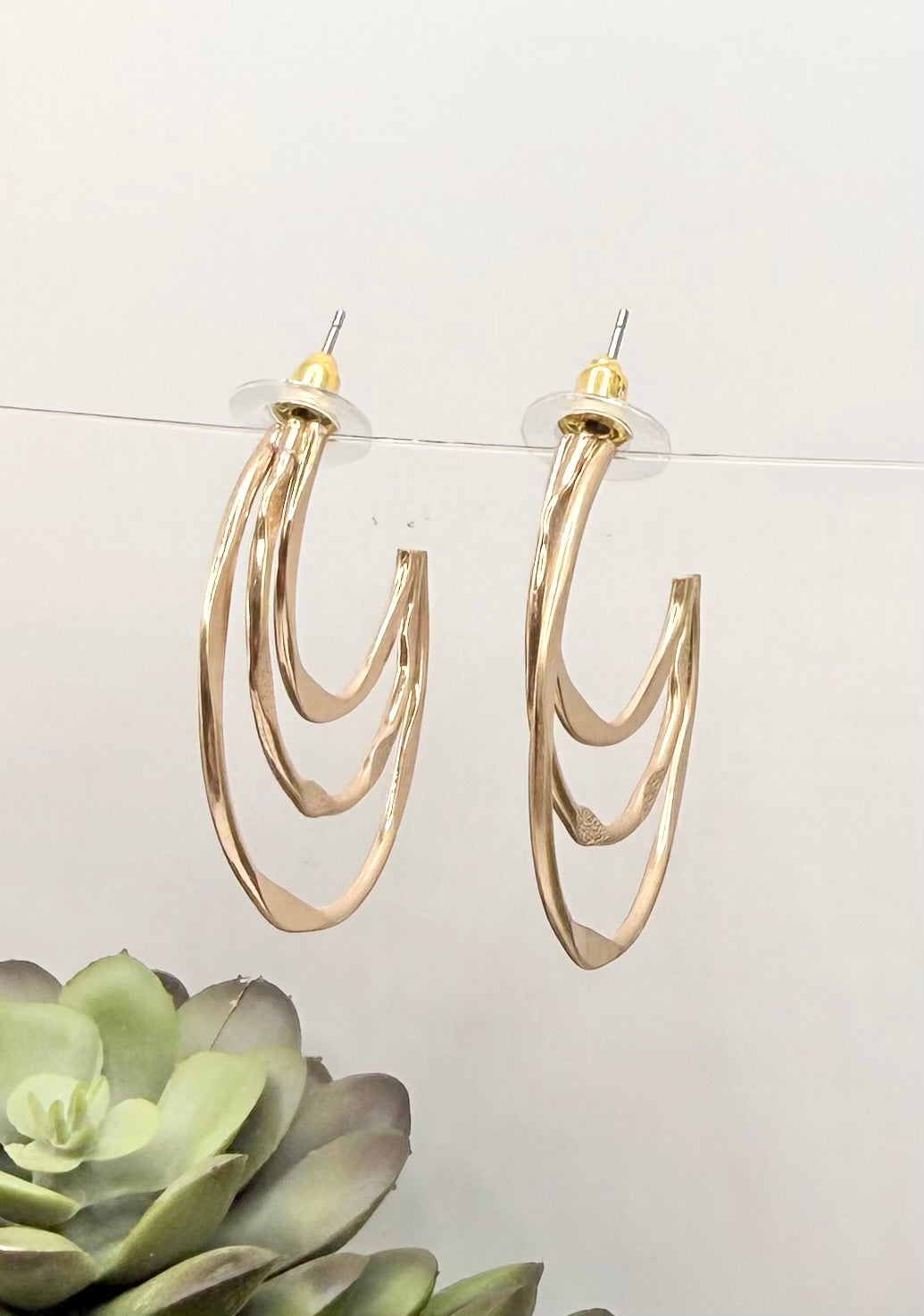 Twisted Crescent Moon Earrings