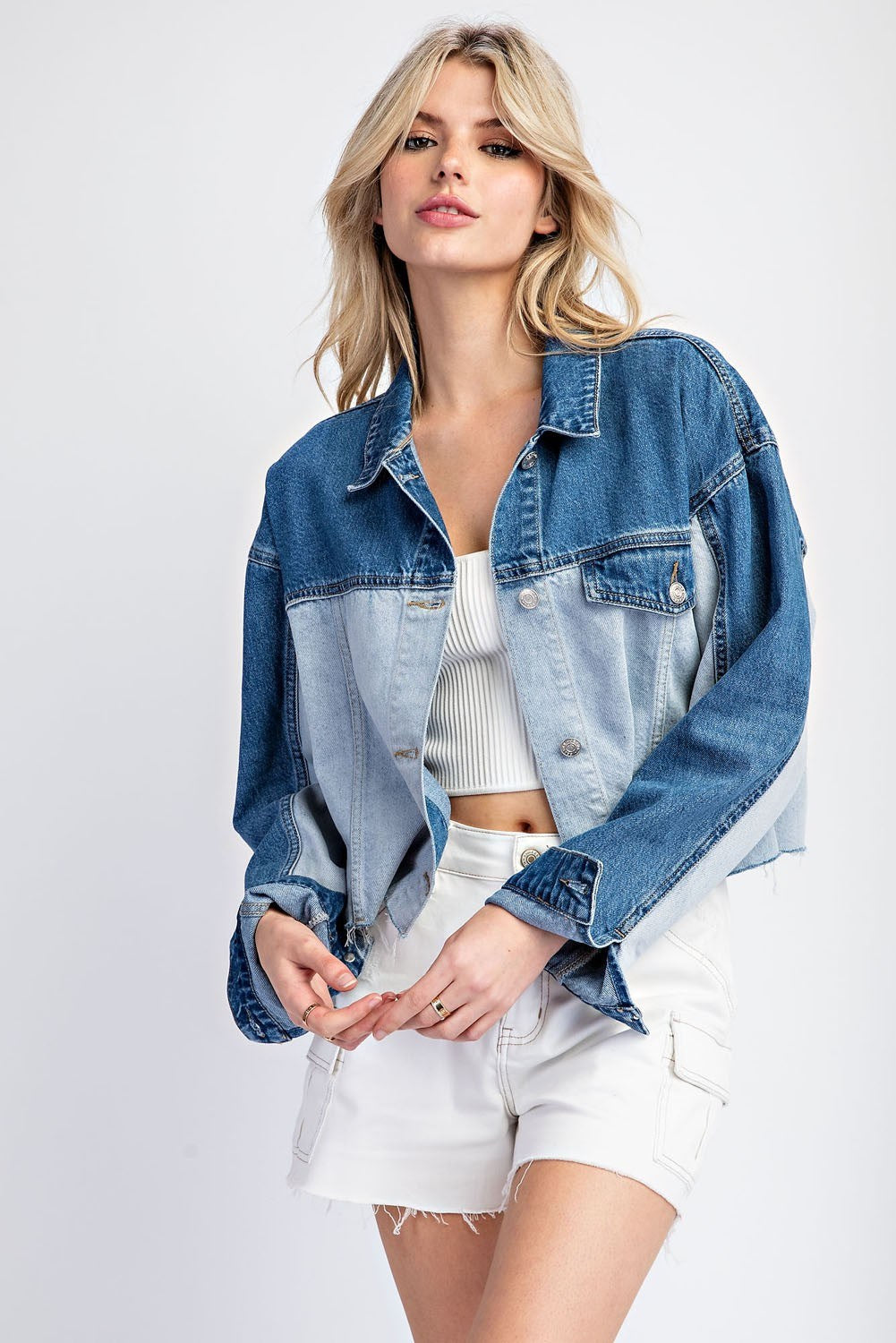 Two Tone Denim Jacket