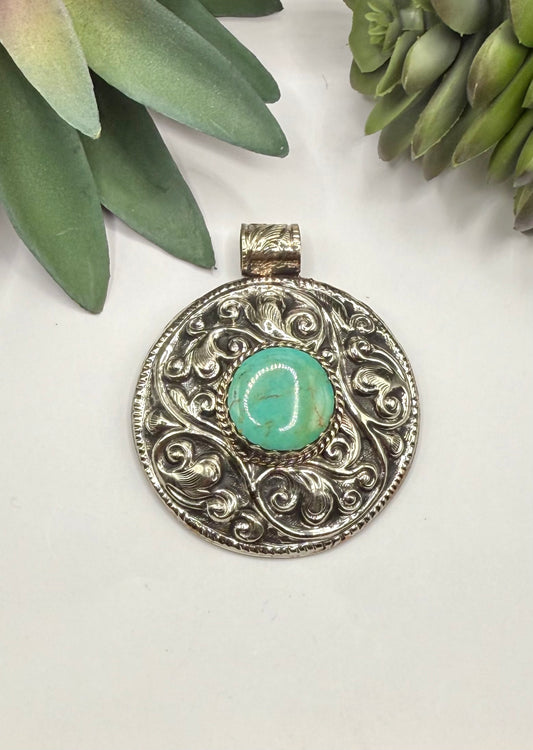 Turquoise Medallion Pendant