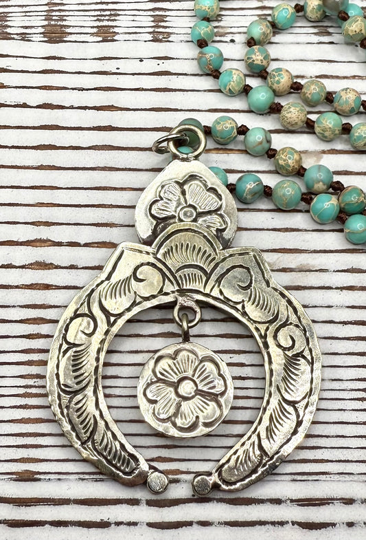 Turquoise Horseshoe Necklace
