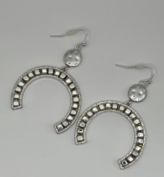 Horseshoe Dangle Earrings- 3 Colors