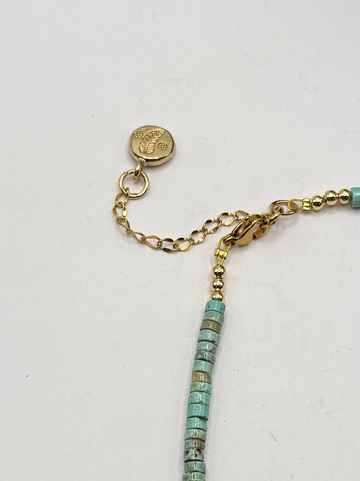 Soft Green Turquoise Clover Necklace