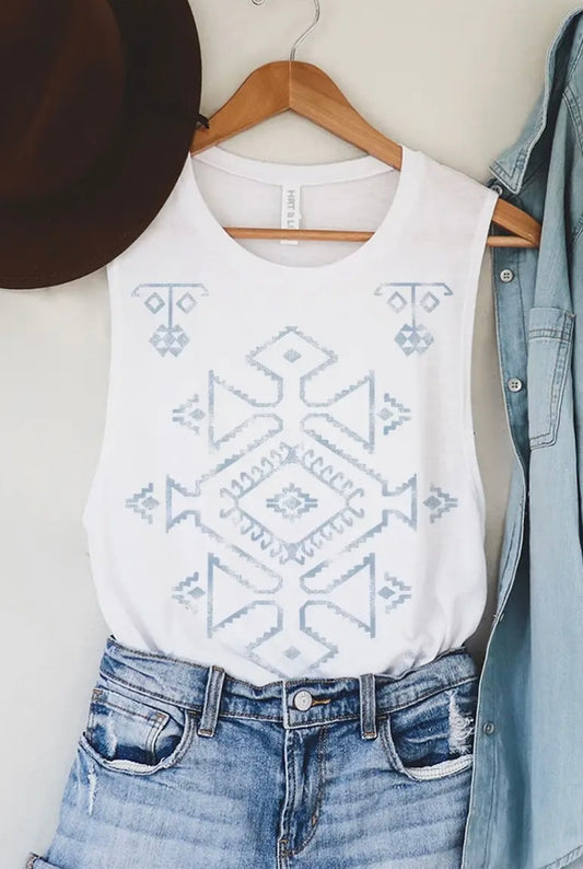 Aztek Mineral Graphic Tank Top - 2 Colors
