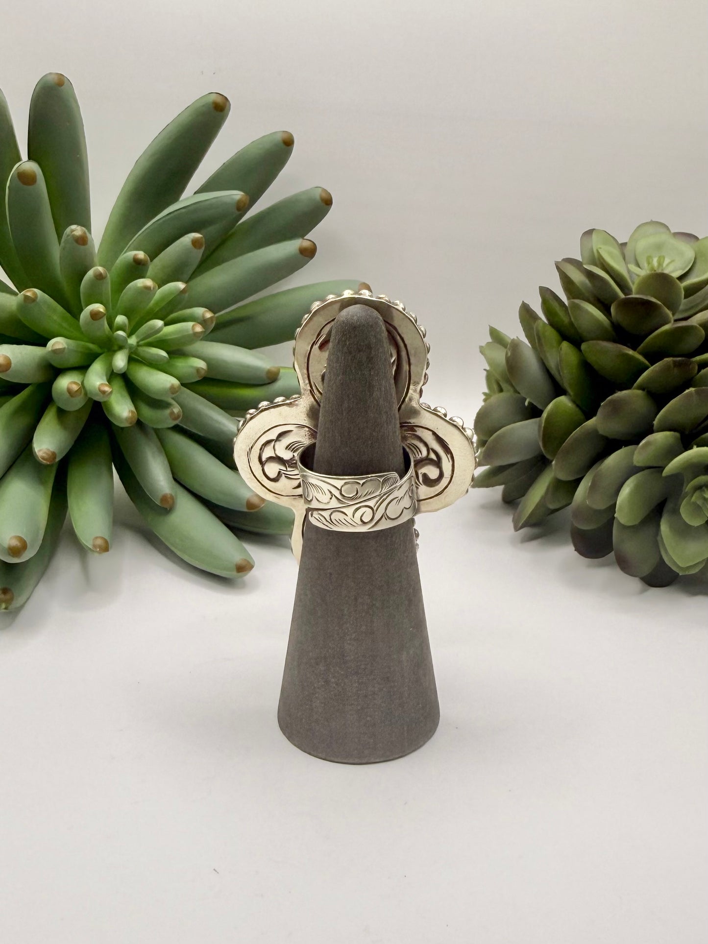 Bold Turquoise Cross Ring