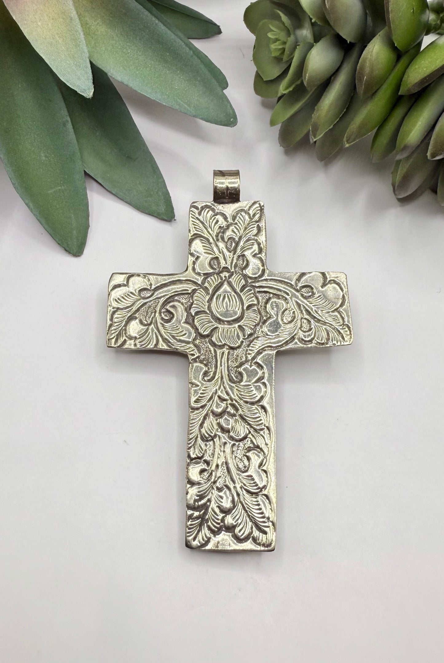 Intricate Silver & Turquoise Pendant