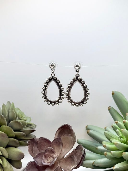 Raised Dot Teardrop Earrings