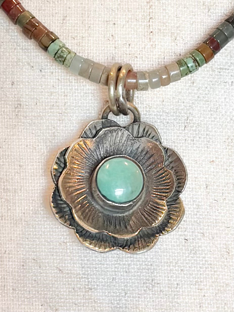 Turquoise Flower Necklace