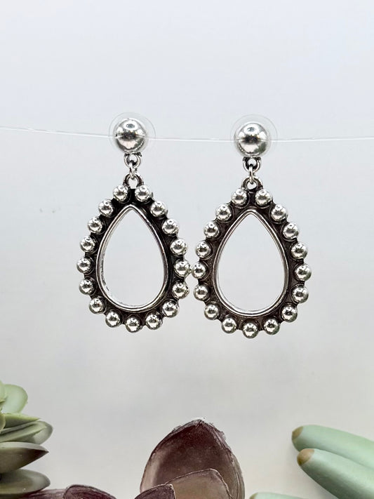 Raised Dot Teardrop Earrings