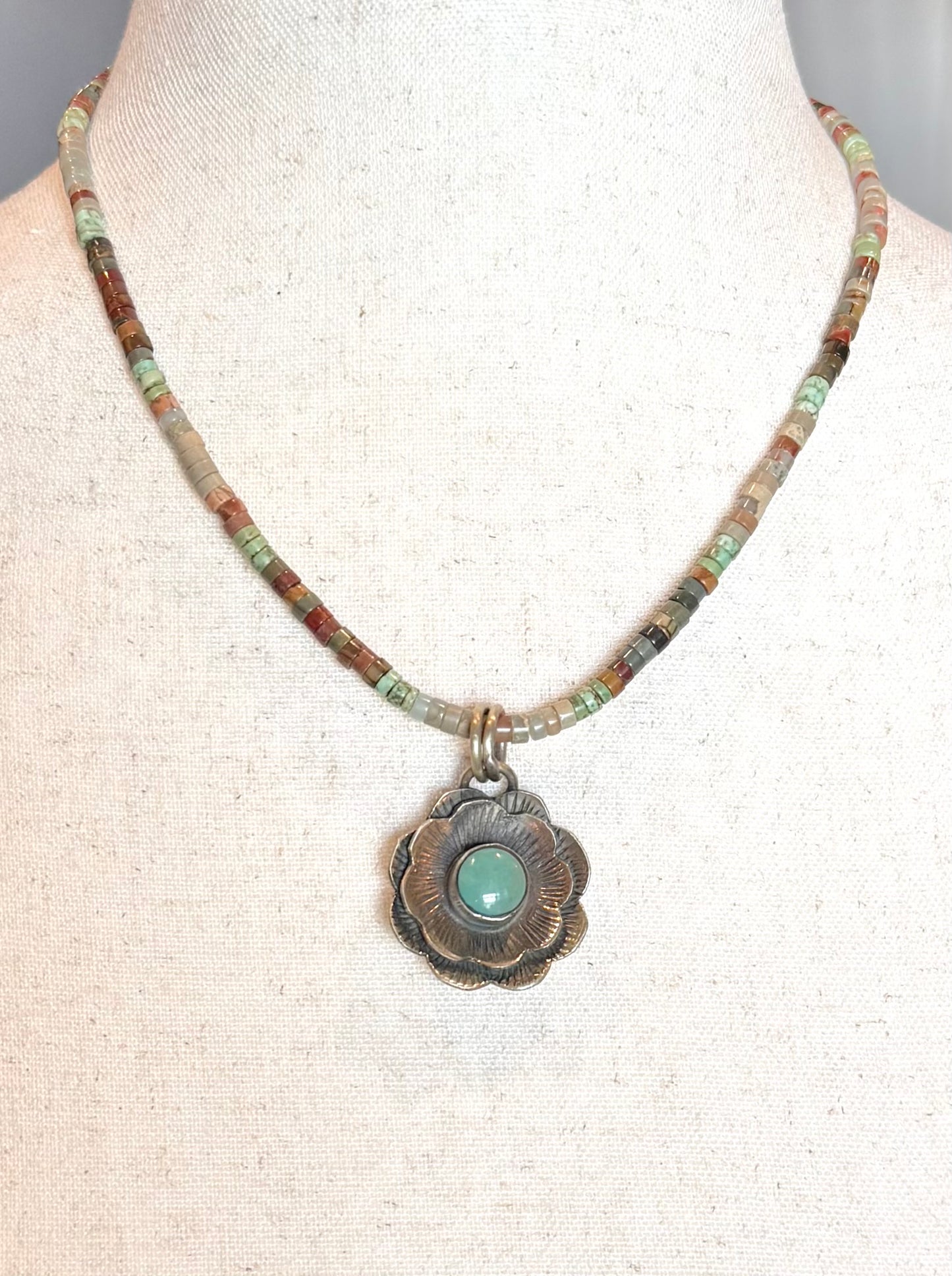Turquoise Flower Necklace