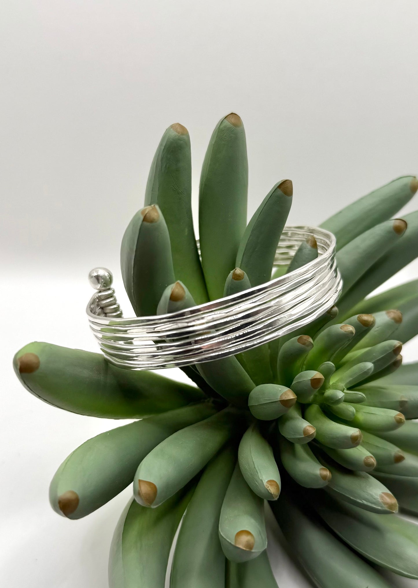 7 Bar Hammered Bracelet - Gold or Silver