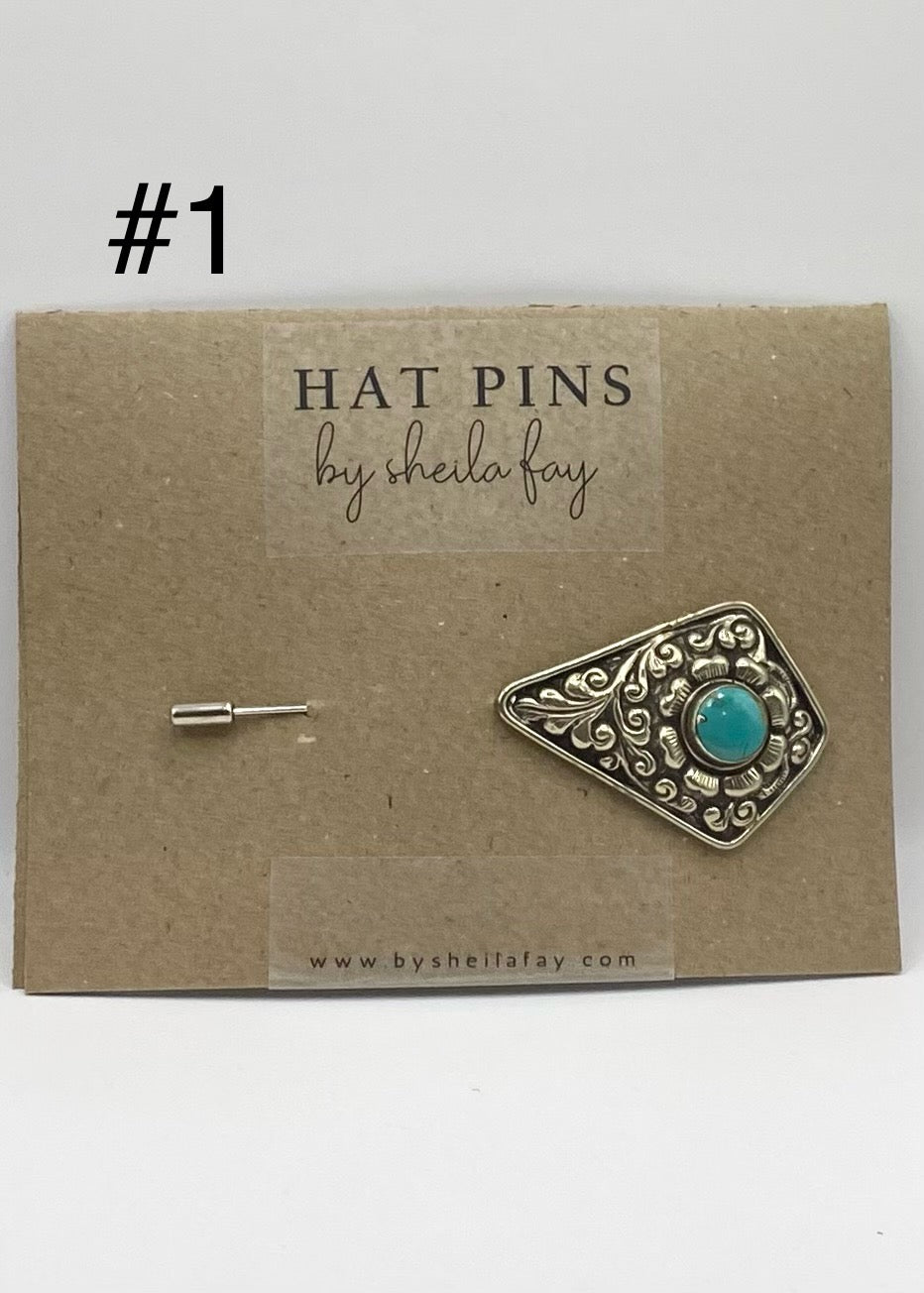 Western Turquoise Hat Pin