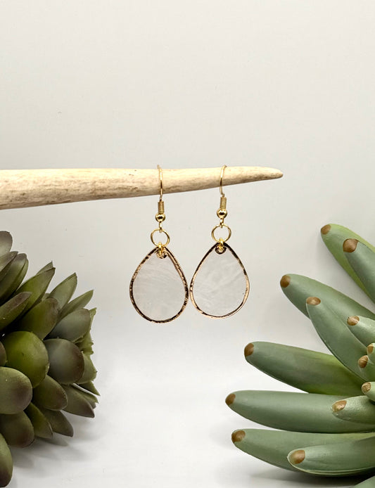 Capiz Shell Teardrop Earrings