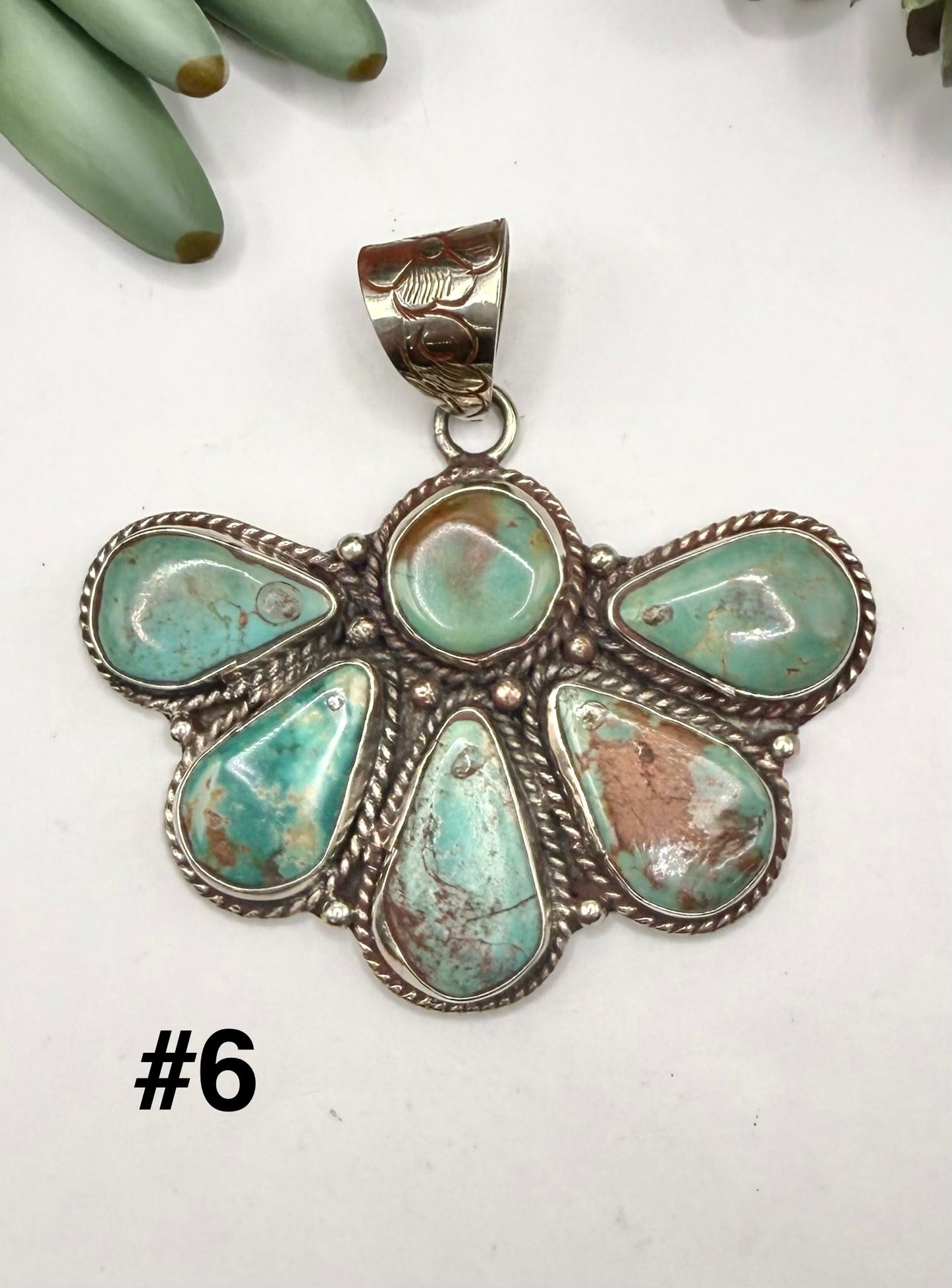 Turquoise Fan Pendant