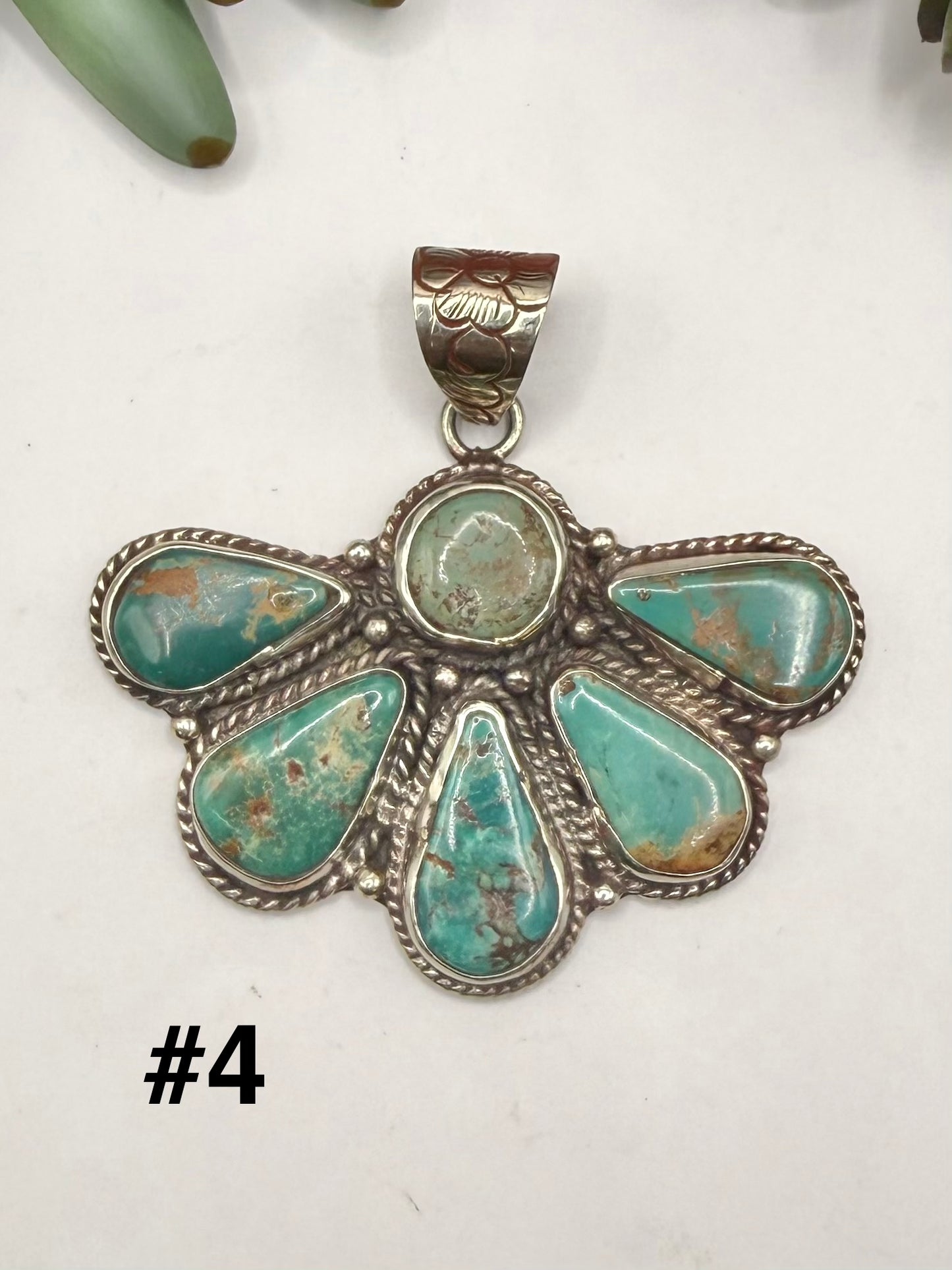 Turquoise Fan Pendant