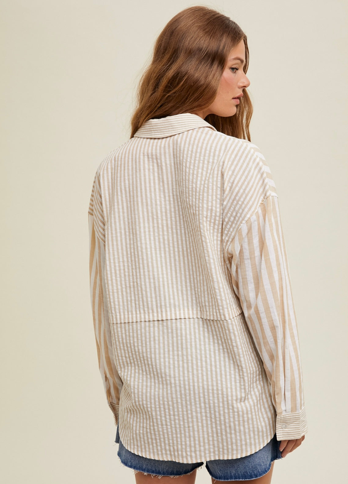Stripe Block Button Down