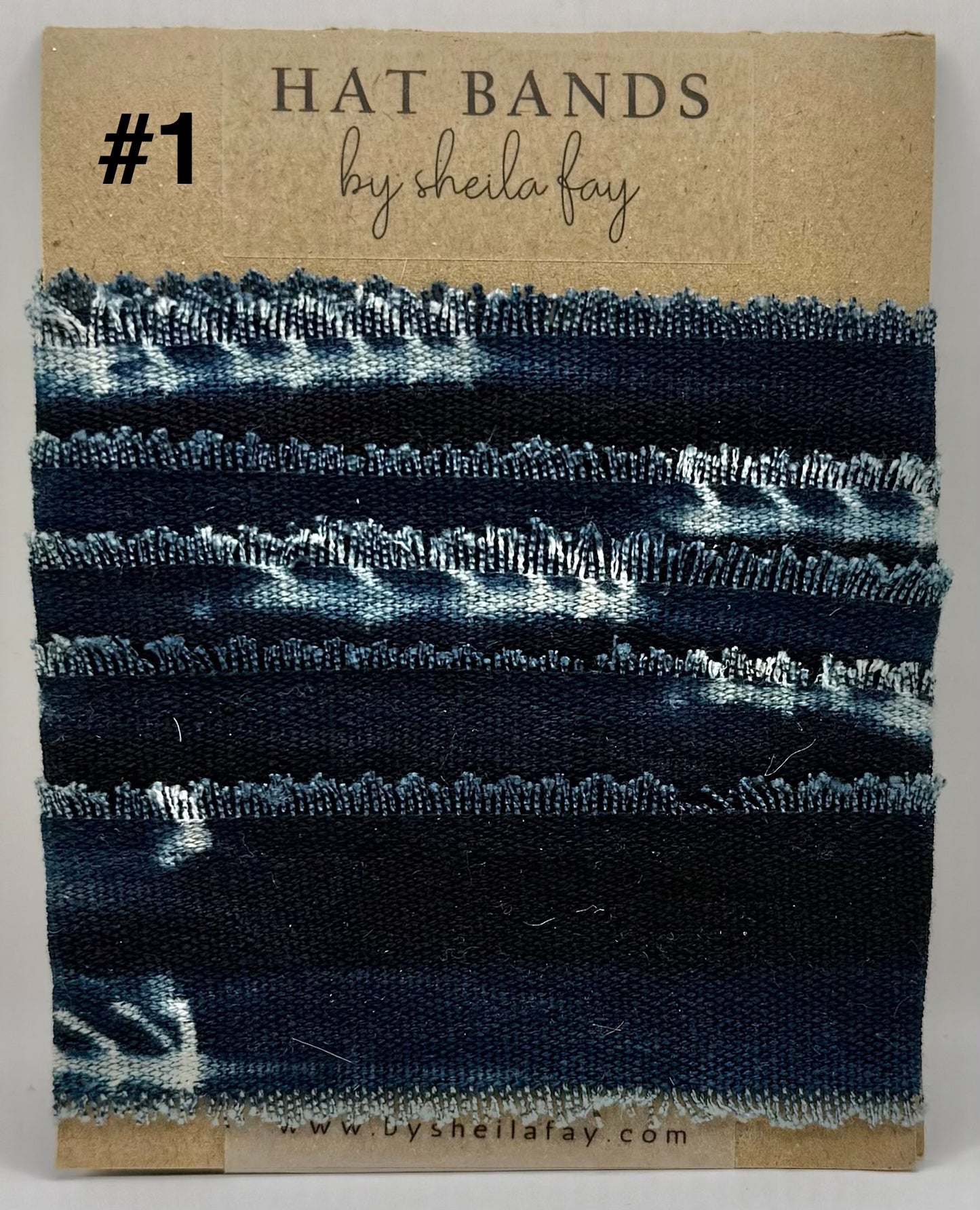 Vintage Indigo Cloth hatband - 3 Designs