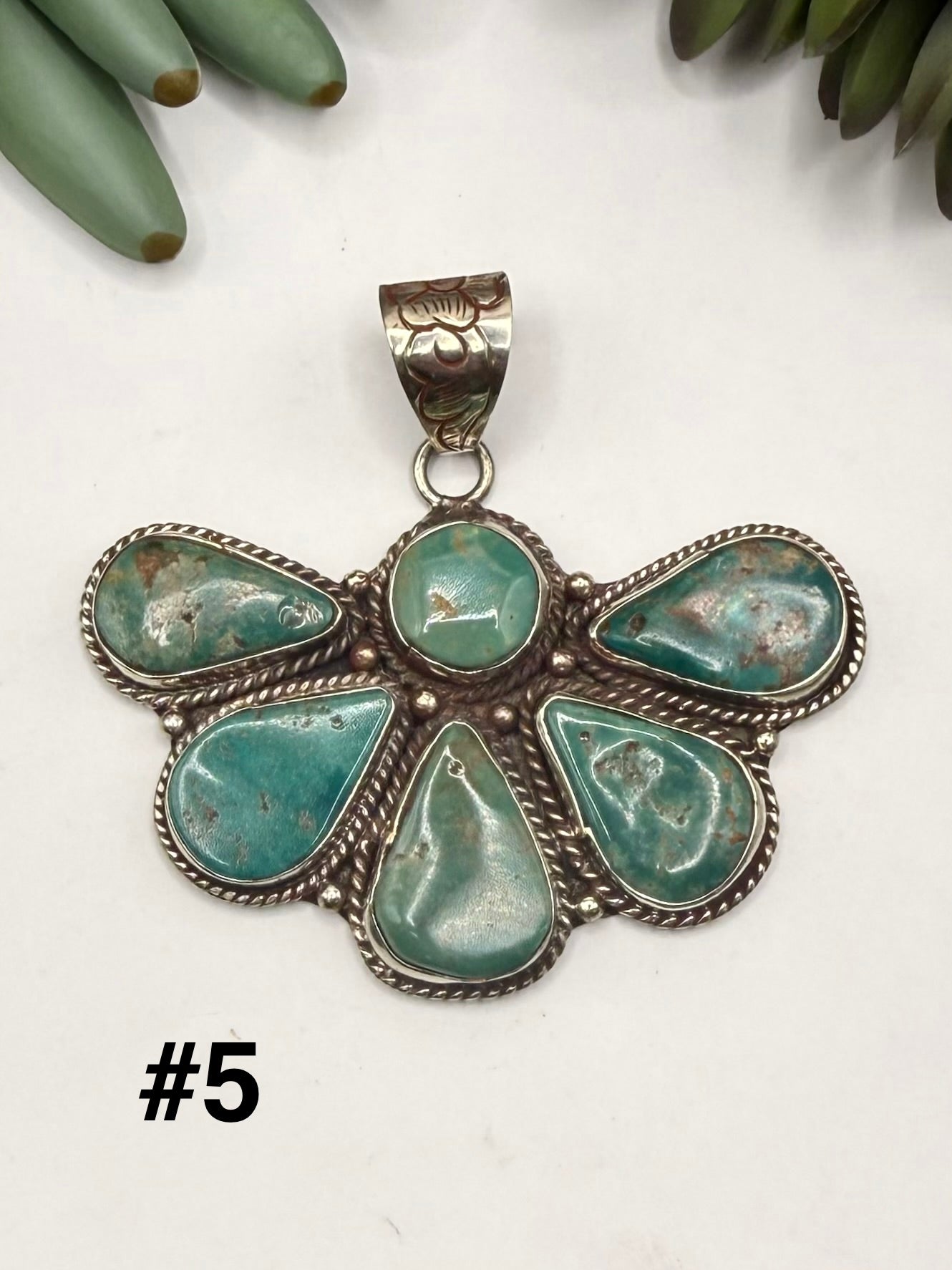 Turquoise Fan Pendant