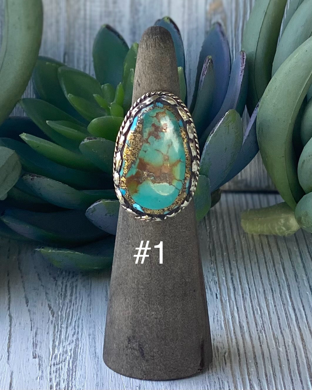 Pyrite Infused Turquoise Ring