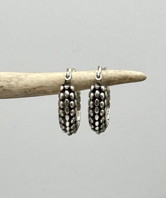 Small Textured Hoop Earrings
