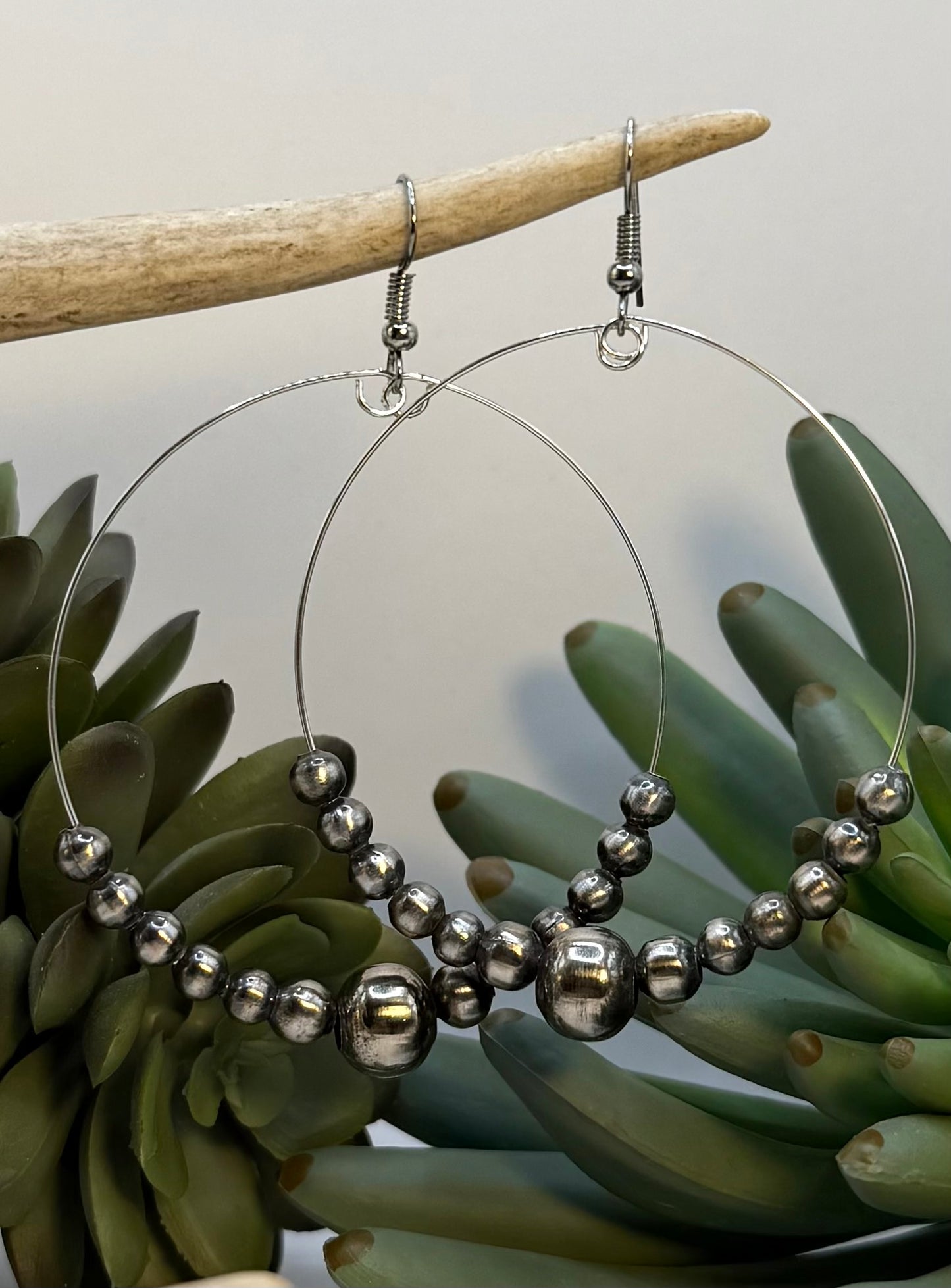 Navajo Design Hoop Earrings