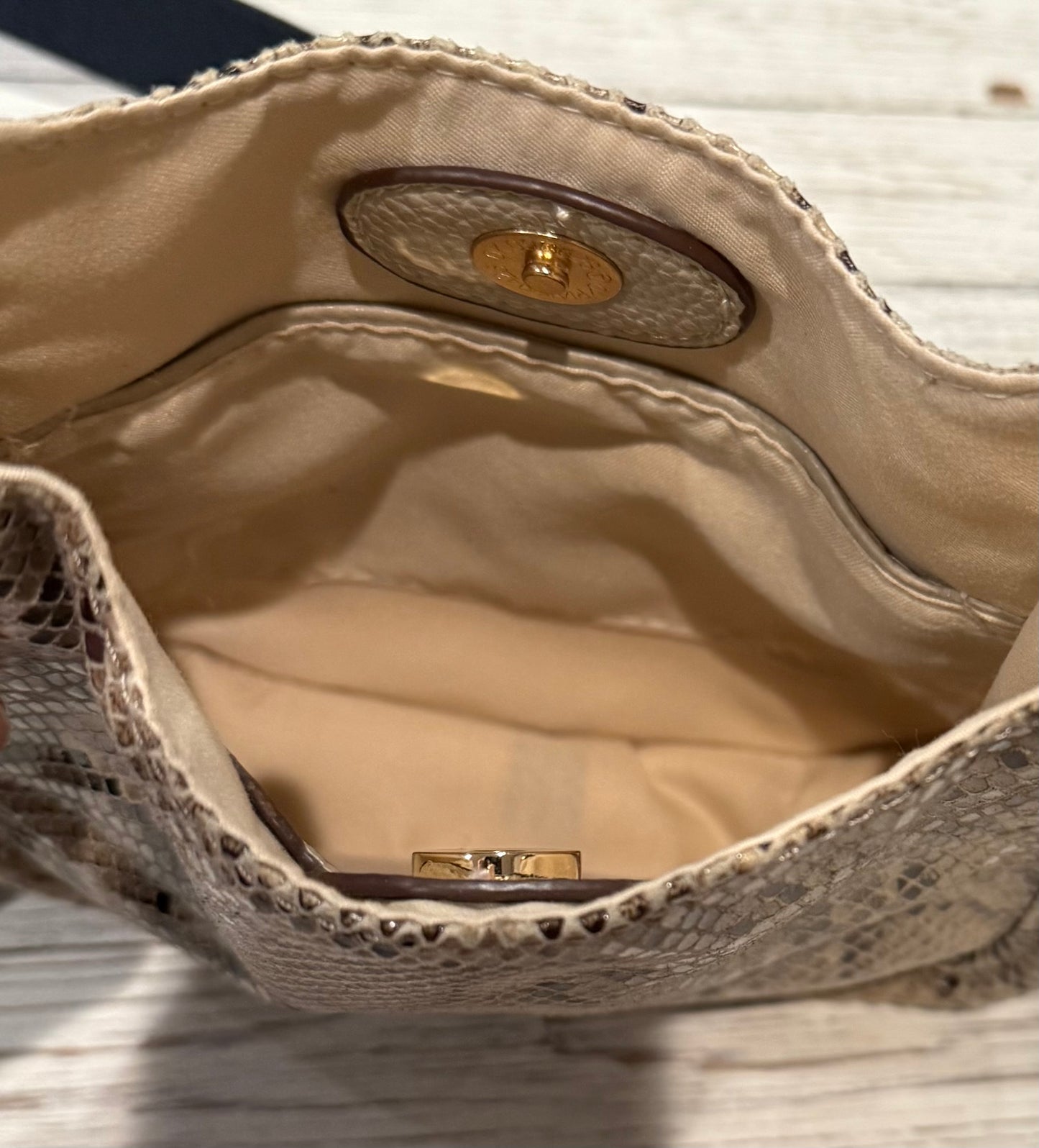 Faux Leather Snake Print Bag