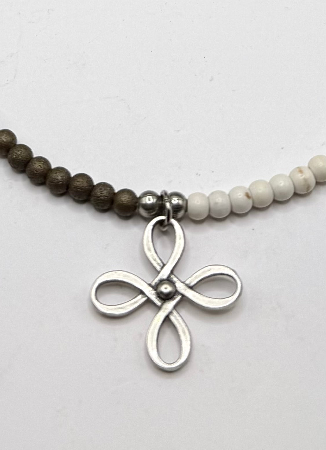 Silver Loop Cross Necklace