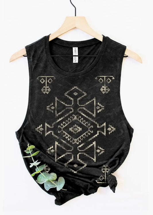 Aztek Mineral Graphic Tank Top - 2 Colors