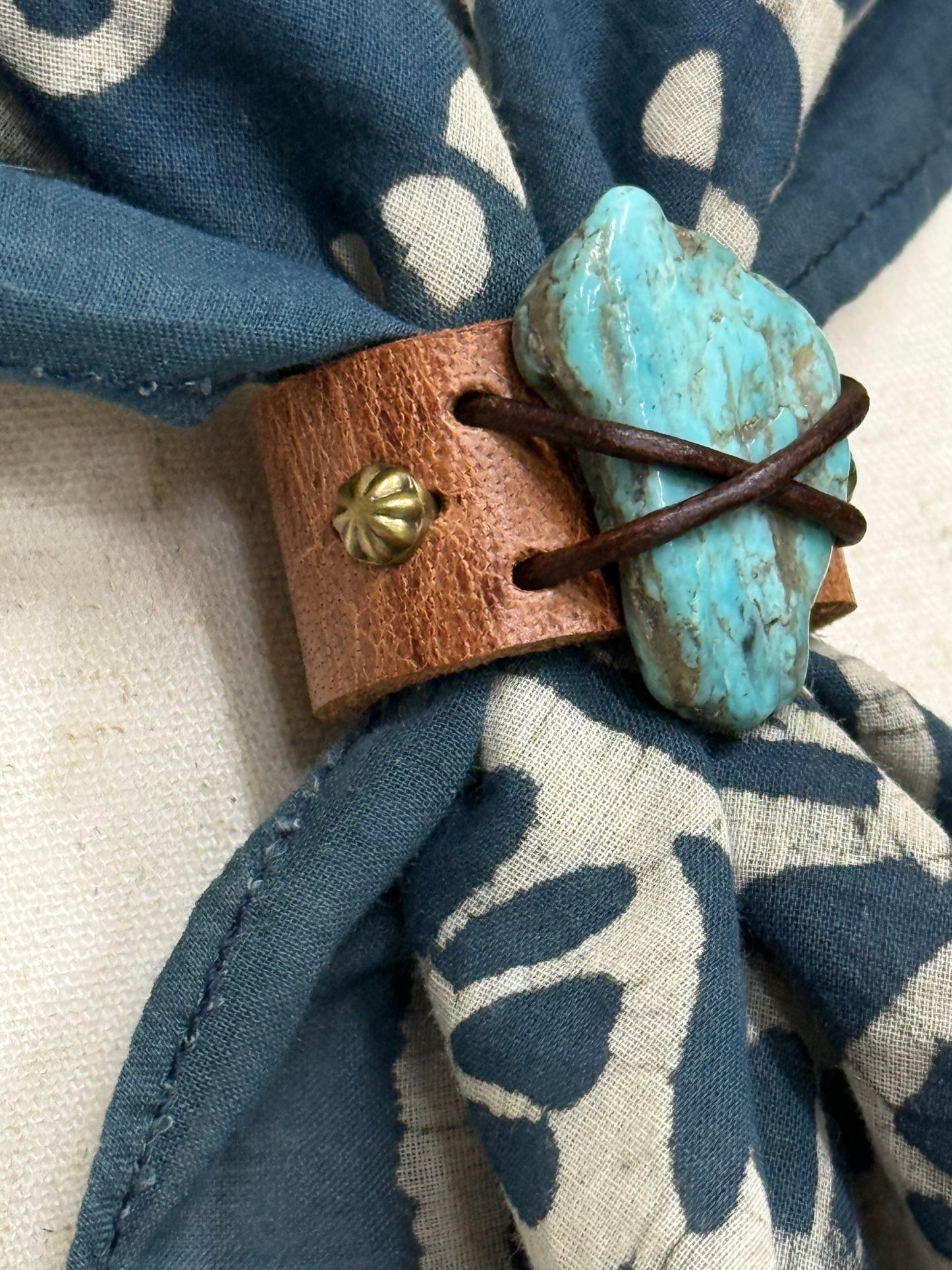 Kingman Turquoise Scarf Slide