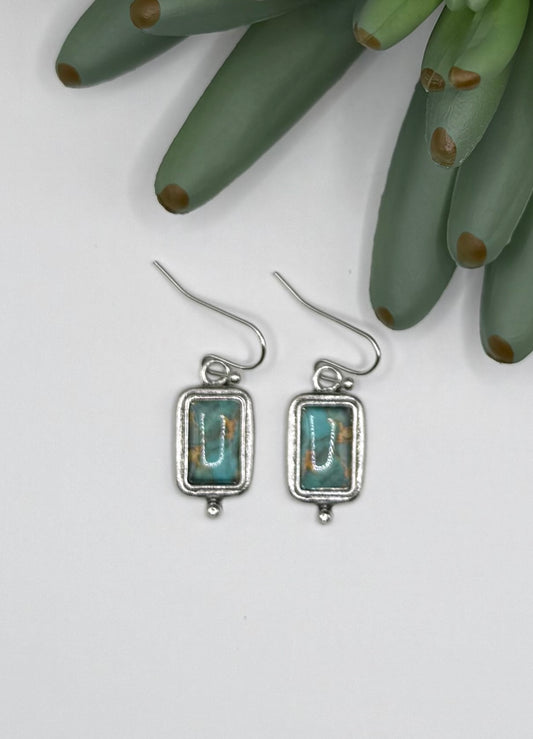 Risen & Silver Turquoise Earrings