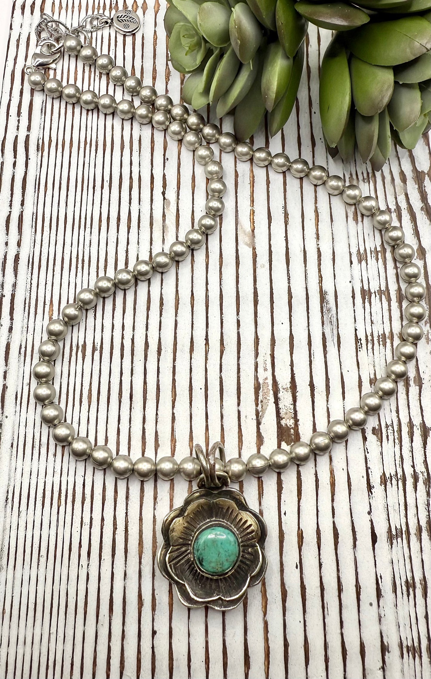 Turquoise Flower Necklace