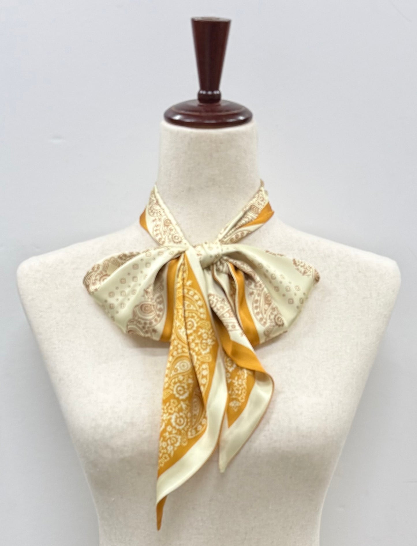 Gold Western Print Long Scarf