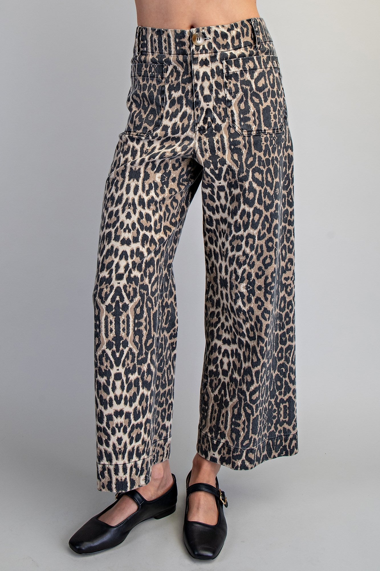 Leopard Straight Leg Pants