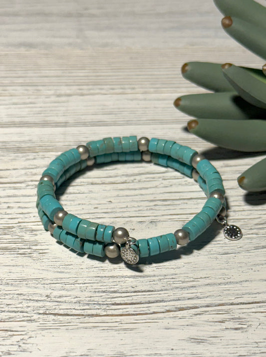 Turquoise Spiral Bracelet