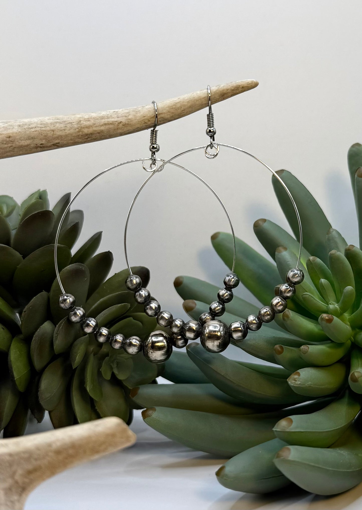 Navajo Design Hoop Earrings