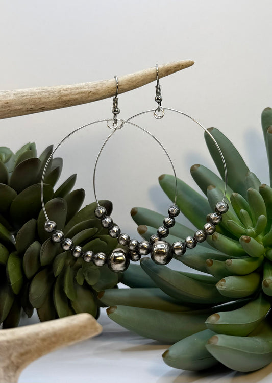 Navajo Design Hoop Earrings