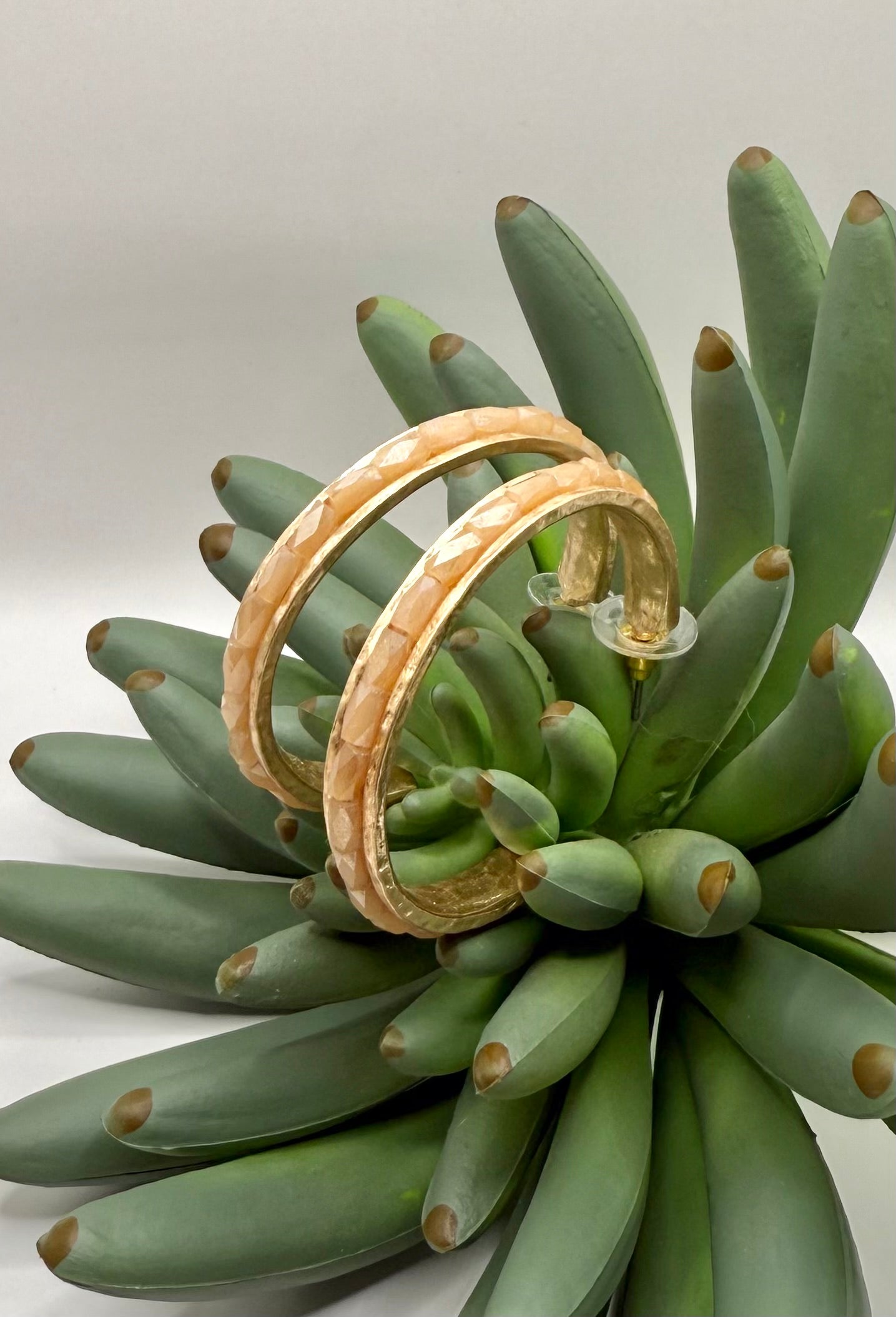 Gold Crystal Hoop Earrings