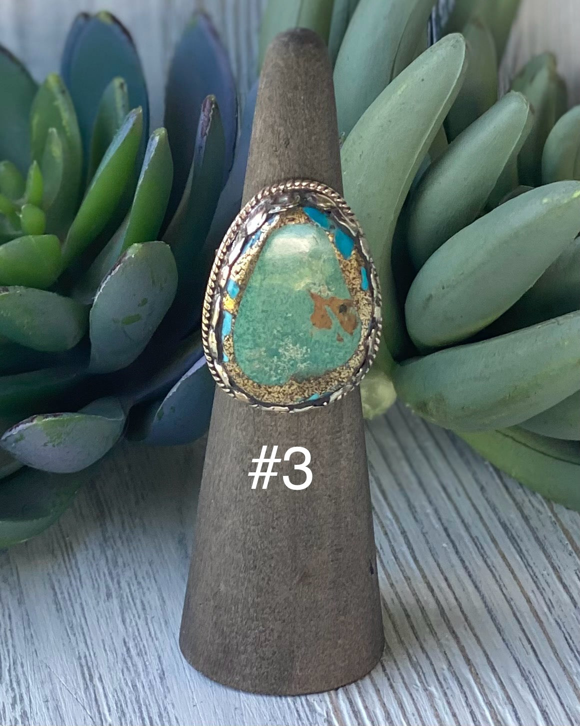 Pyrite Infused Turquoise Ring